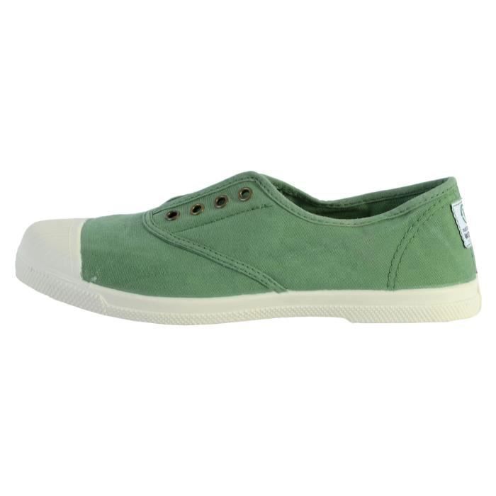 Tennis Basket Basses Natural World Ingles Tintado Vert Femme