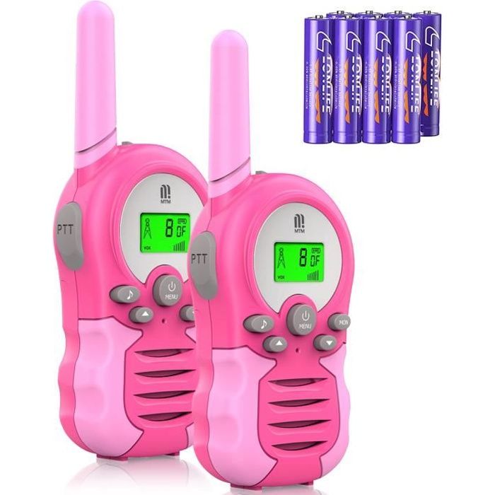 Talkies Walkies Enfants, Gamme 3KM VOX Auto Scan Talky Walky Longue Portee pour Aventures Extérieures, Camping, Randonnée, Cadeau De