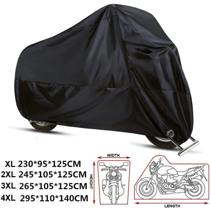 Anftop - Housse, bâche pour moto, scooter, imperméable, en 210D 4XL(295*110*140cm)