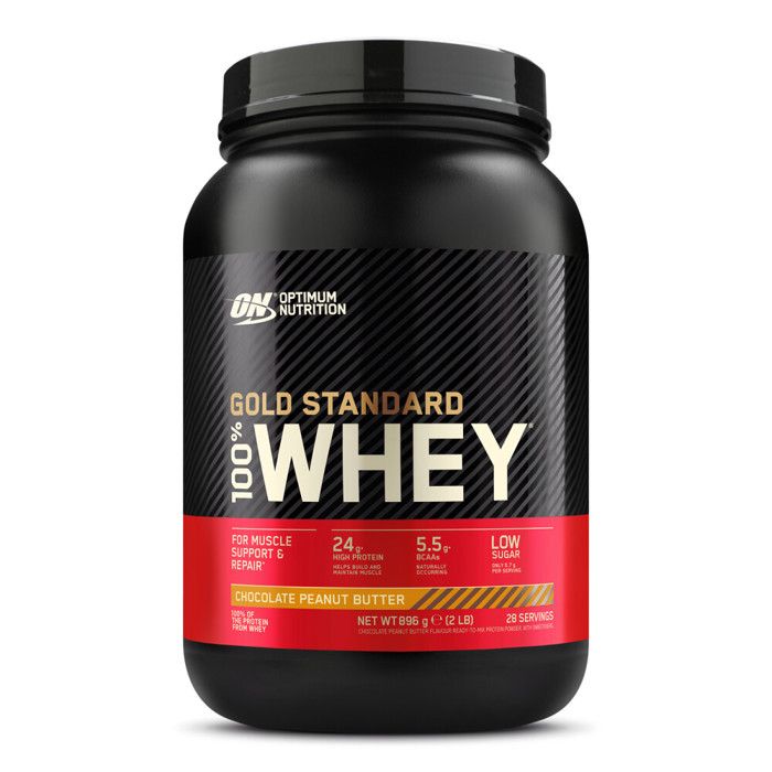 100% Whey Gold Standard 2 lbs (908g) (Chocolat et beurre de cacahuète)