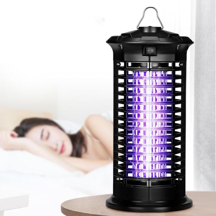 Multifonctionnel portable, sans rayonnement Choc électrique Lampes anti-moustiques Killer Mosquito Zapper noir