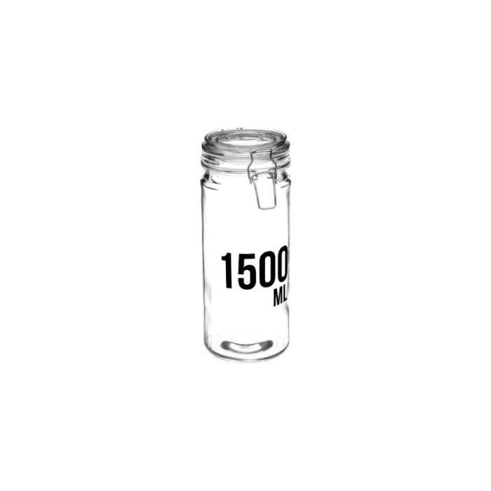 Bocal en Verre -Ecriture- 1,5L Transparent