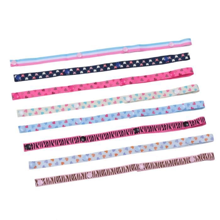8 pièces sucette chaîne sangle suspendue ceinture fixe bébé poussette pour voyage extérieure ATTACHE SUCETTE - BOITE A SUCETTE