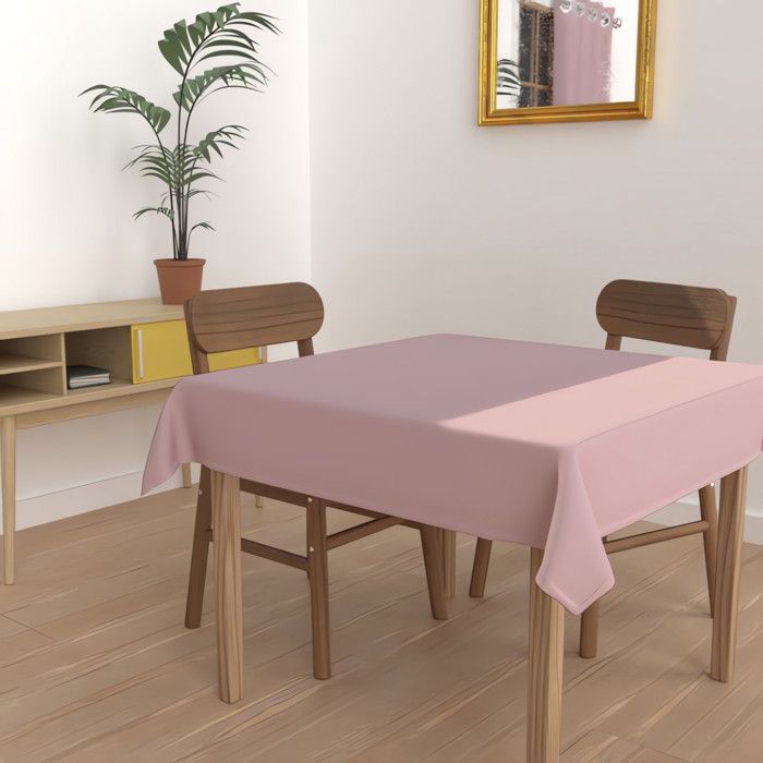 Nappe anti-tâches carrée 180x180 cm ALIX rose