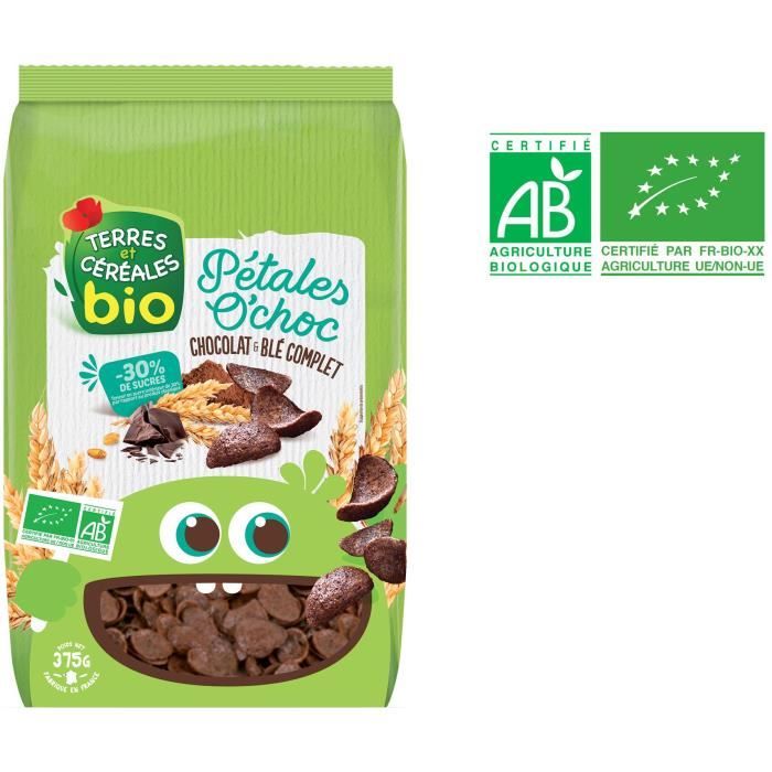 Céréales pétales chocolat 375 g Terres et Céréales