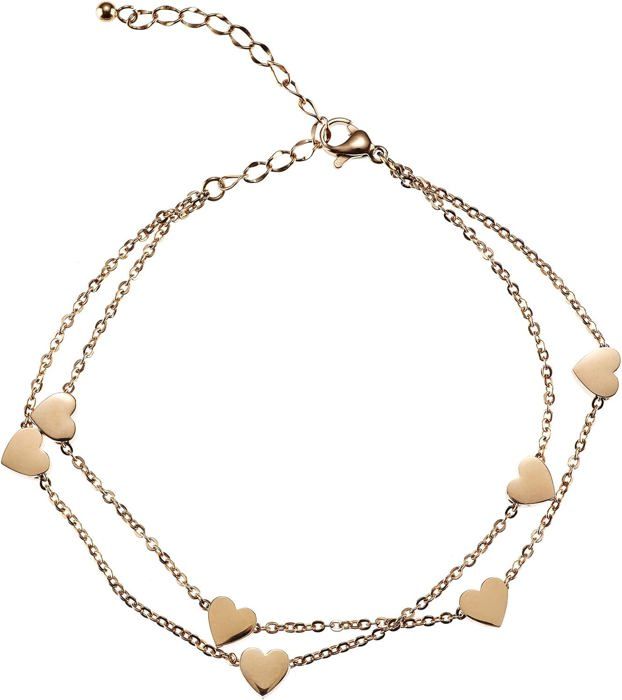 Bracelet De Cheville Élégant Pour Femme - Chaîne Acier Inoxydable 18K Or, Argent Ou Or Rose | GD Signs EST. 2015
