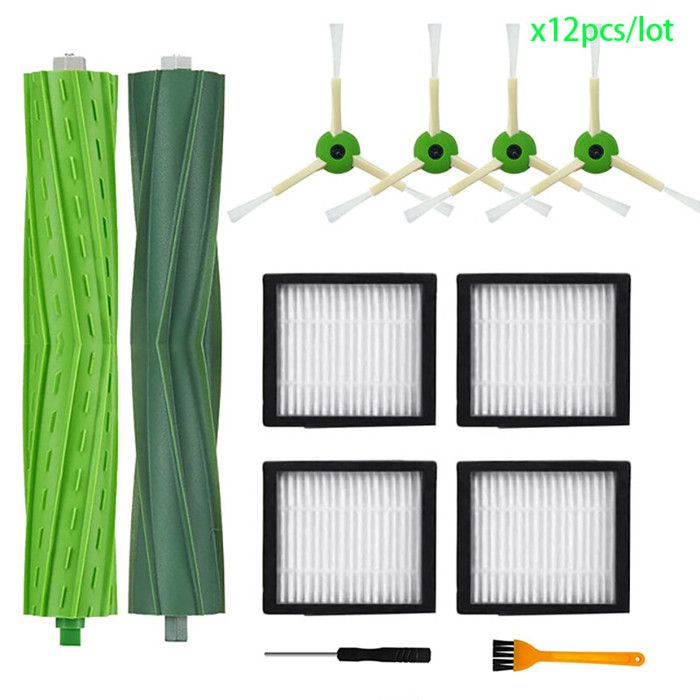 Kit Accessoires De Rechange Pour IRobot Roomba I7, E5, E6 - 8 Pièces - Brosses Et Filtres