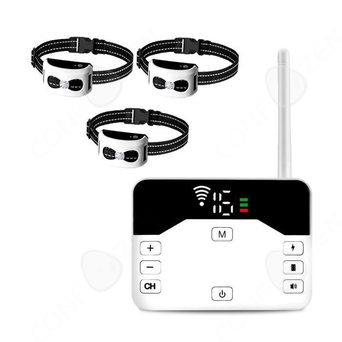 Comparer les prix de C Système à distance de clôture pour chien sans fil 1 émetteur 3 récepteurs portée contrôlable de 20 à 500 m dispositif