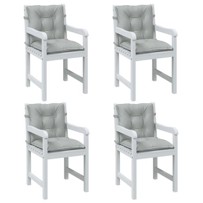 vidaXL Coussins de chaise à dossier bas lot de 4 mélangé - vue 2