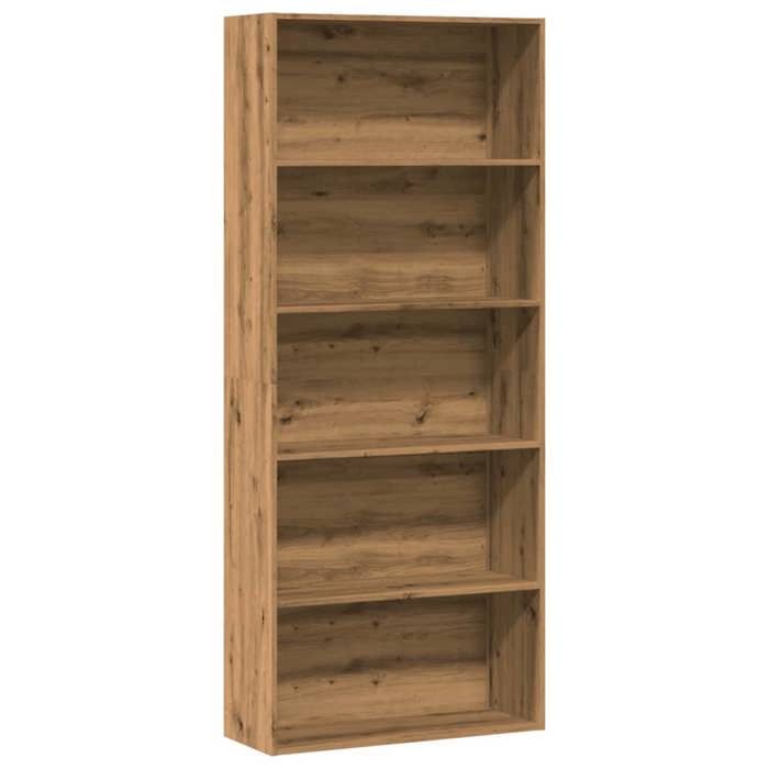vidaXL Bibliothèque chêne artisanal 80x30x189 cm bois dingénierie bibliothèque étagère à livres étagère armoire de 3314677