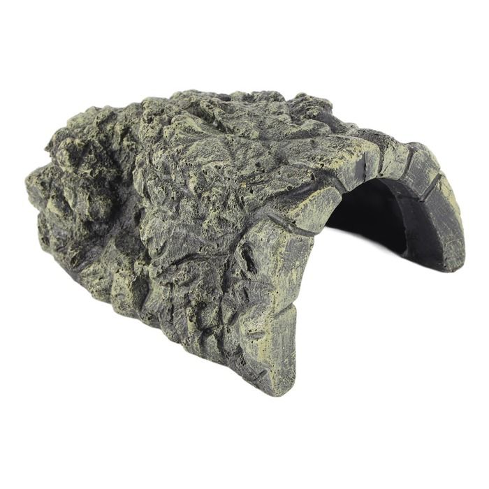 Poisson Hiding Cave Aquarium Tortue Reptile Pèlerin Peau Habitat Décoration Ornement (Grand)