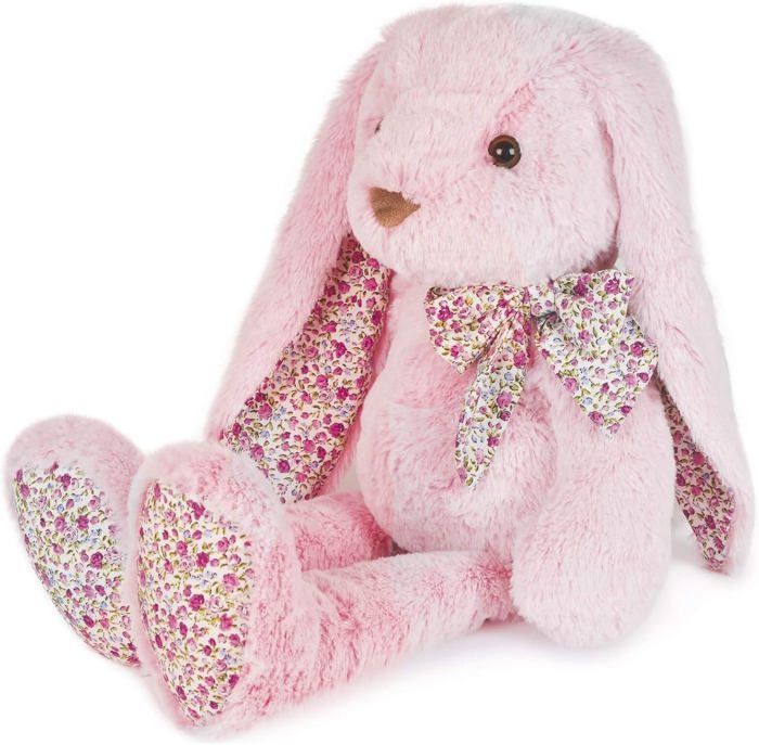 Lapin Peluche Personnalisé Bio - Cadeau Naissance Fille Ou Garçon, Coton Doux, 22 Cm