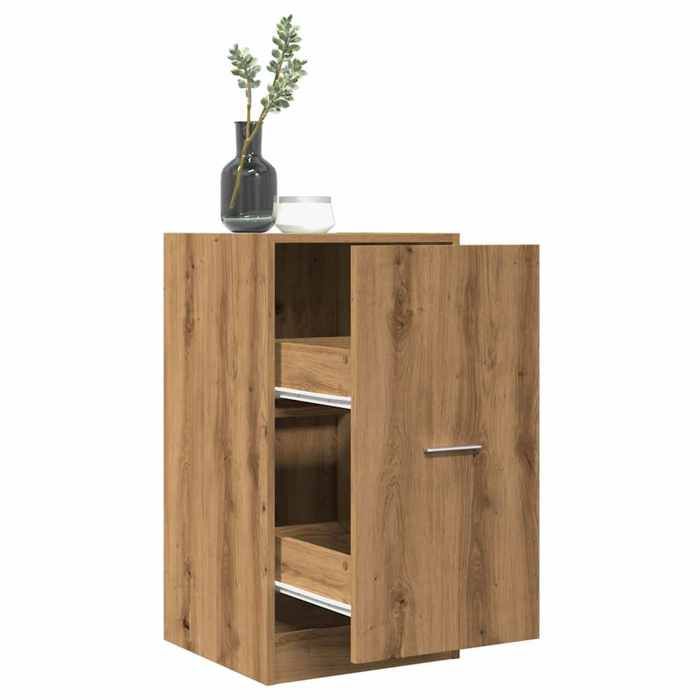 vidaXL Armoire dapothicaire chêne artisanal bois dingénierie coffre dapothicaire meuble dapothicaire coffre à tiroirs 855195