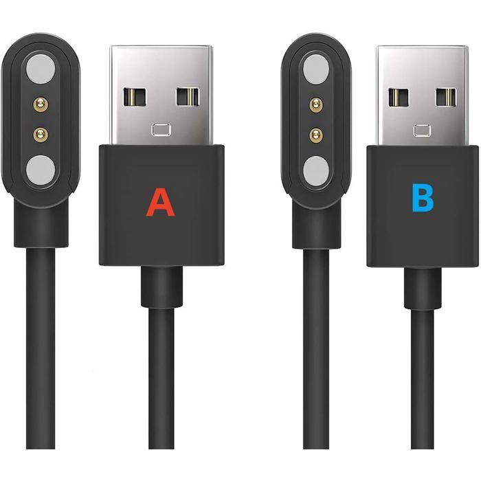 Chargeur Montre connectée Universel Accessoires de Smartwatch USB 2 broche Câble chargeur magnétique Compatible Espacement