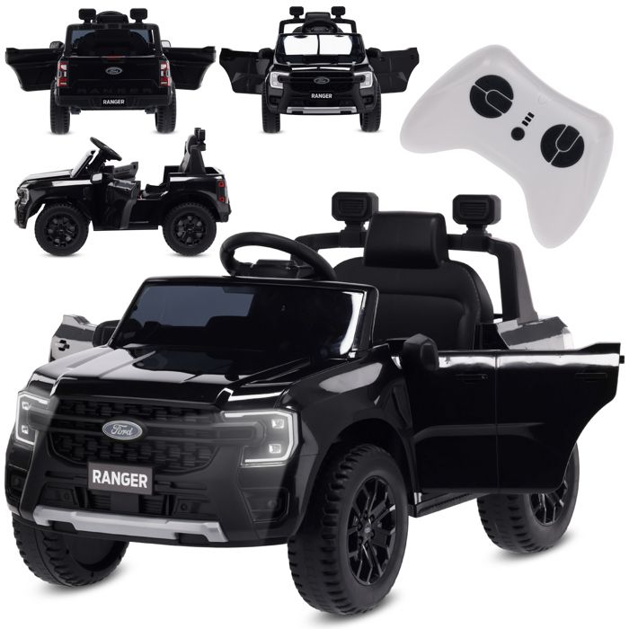 Voiture Electrique pour enfants - 3 à 6 ans - 12V 4.5Ah - lecteur MP3 - télécommande - Noir