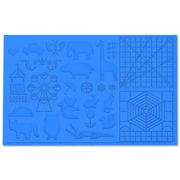 Pochoir pour stylo d'impression 3D, grand tapis (45 x 28 cm, épaisseur : 3,5 cm), avec motif animal, utile pour les débutants, les enfants et les artistes de stylo 3D