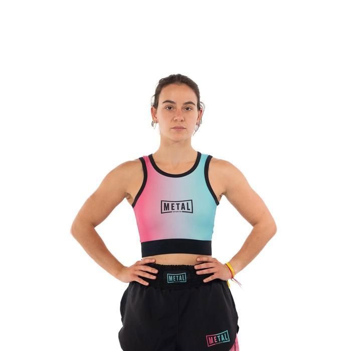 Brassière femme Metal Boxe Miami Vibe - turquoise