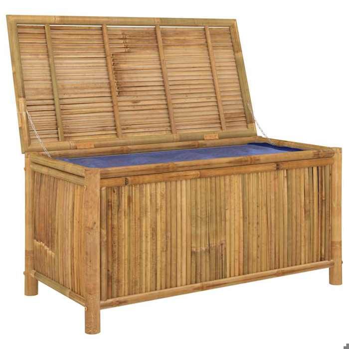 Sale 2026 Coffre de rangement de jardin - BURKE - grande espace - 110x52x55 cm - Bambou CC86