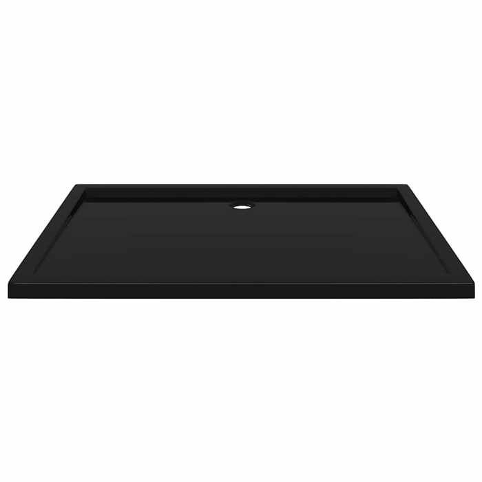 Receveur de douche rectangulaire - MEUBLECHIC - 80x120 cm - Noir - ABS renforcé fibre de verre - Seuil bas