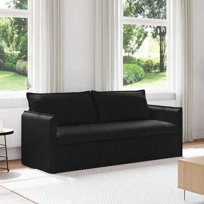 NEW 2026 Canapé moderne - Design ergonomique - pour salon - Noir Dimensions globales: 196x82x85 cm (lxPxH) L3048
