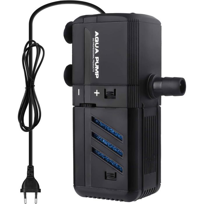 Meilleurs prix pour Filtre interne pour aquarium - ESTAMPILLE - 6W - 500L/H - Pour aquarium 30-150L - Réglable - 2 buses