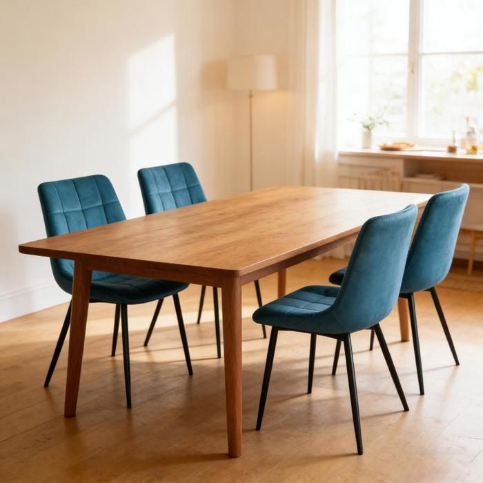 JEOBEST Lot de 4 Chaises Salle à Manger Chaises Cuisine en Velours Scandinaves Ergonomiques avec Dossier pour Salon Séjour