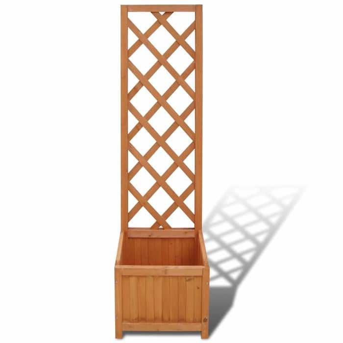 Bac à fleurs&cache-potsPARAJIEModerne Jardinière en treillis 40 x 30 x 135 cm@602413