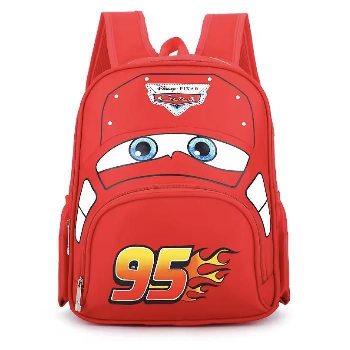 Sac à Dos Cars McQueen Enfant Rouge 34 cm – Cartable Maternelle Garçon Fille – Sac École Voiture