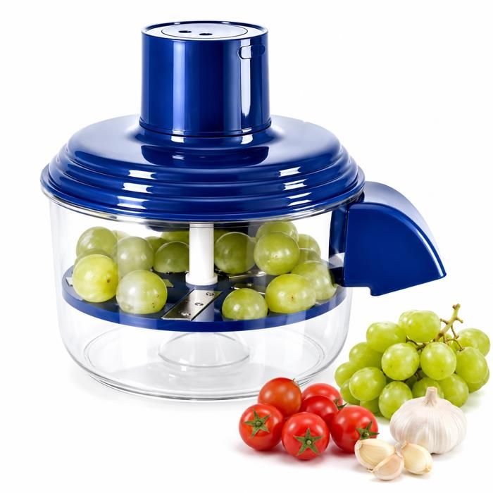 Éplucheur électrique de cuisine LINGCC DHH appareil de préparation culinaire 50 W rechargeable 1300 mAh bleu