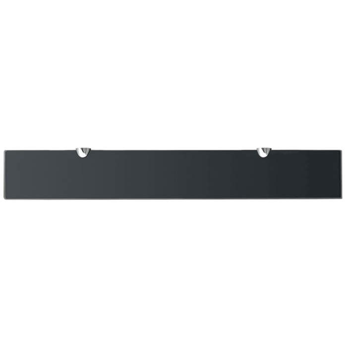 Meuble Étagère - Noir - Étagère murale suspendue - Verre 70x10 cm 8 mm B3522