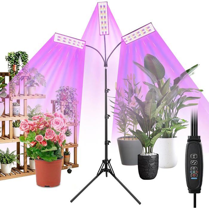 Lampe Horticole Led Sur Trépied Spectre Complet 30W Grow Light Réglable 80-170Cm 360 Led Lampe De Croissance Dimmable Avec M[RD67]