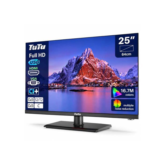 Téléviseur 25 pouces TUTU TU25Q1F EM Full HD 1080p Non Smart Triple Tuner
