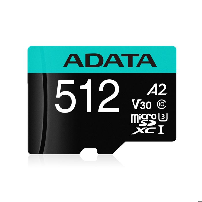 Adata Carte mémoire Premier Pro 512 Go MicroSDXC Classe 10 U3 V30 Noir - vue 2