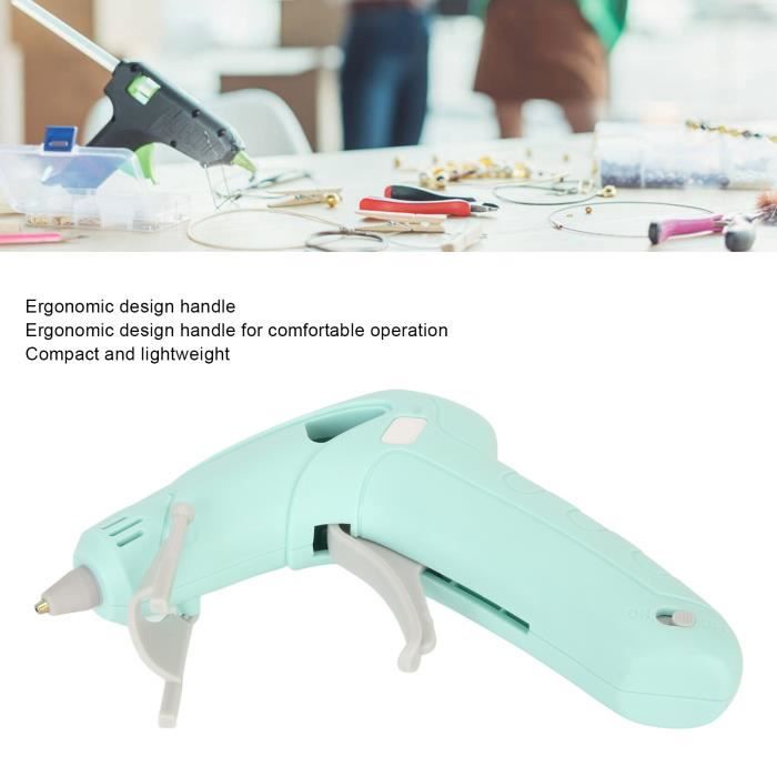 Tbest Pistolet à colle fil rechargeable Pistolet à colle fil 10 W ...