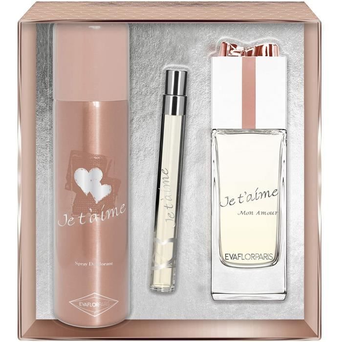Je T'Aime Mon Amour Coffret pour Femme Eau de Parfum 100 ml + Déodorant ...