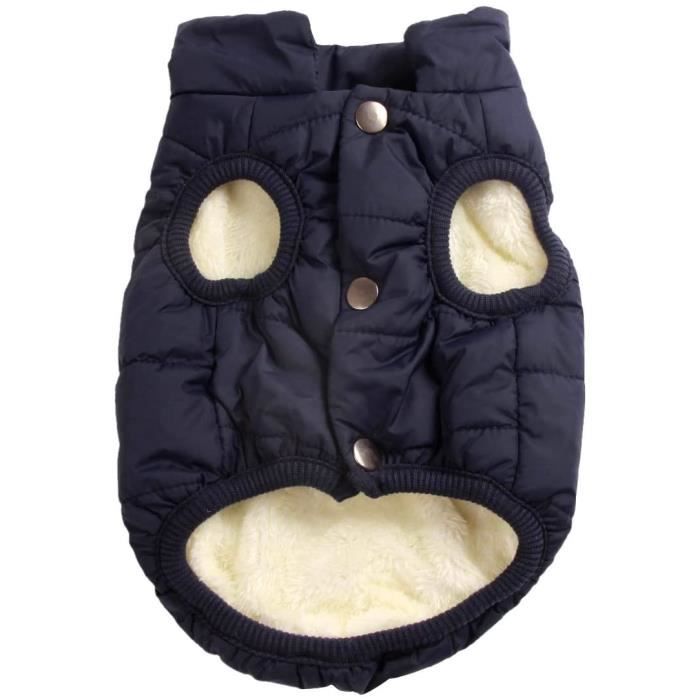 Meilleurs prix pour Manteau coupe-vent pour chien ZGEER - 2 couches en polaire - Taille S - Bleu - Non imperméable