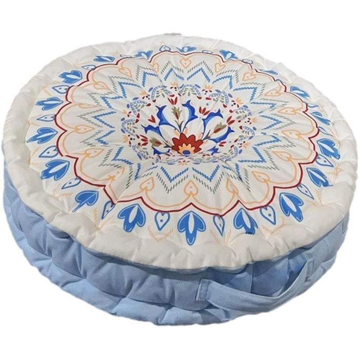 Coussin Chaise Ronde 40cm - Velours Doux - Rembourrage Coton - Maison/Jardin/Bureau