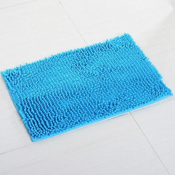 Tapis De Bain Antidérapant Get Naked En Microfibre Absorbante - Bleu 40x60 Cm, Lavable En Machine
