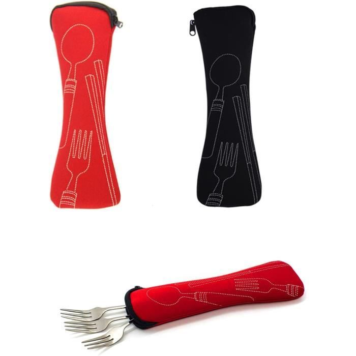 Sac à Couverts De Camping Portable - Fermeture éclair, Poches Filet, Sangle Nylon - Pour Voyage Et Pique-nique - 9
