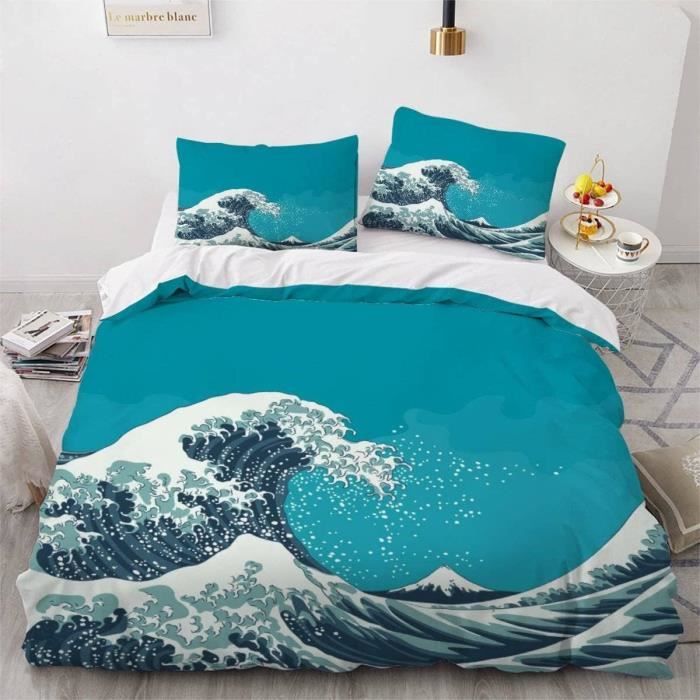 Parure De Lit 200x200 Plume De Paon - Microfibre Douce