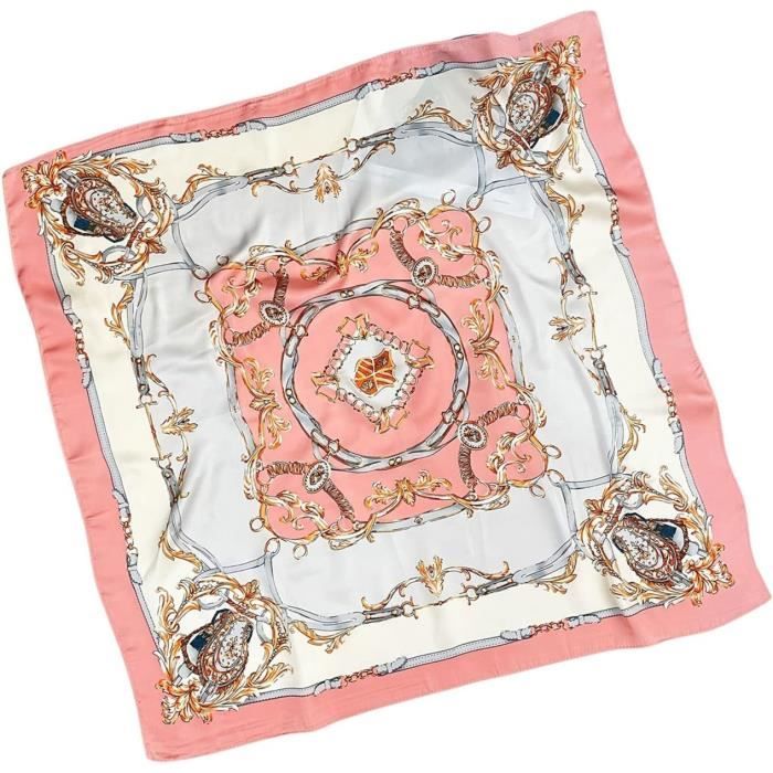 2 Foulards Carrés En Satin - Accessoire Tendance Pour Cheveux Ou Sac