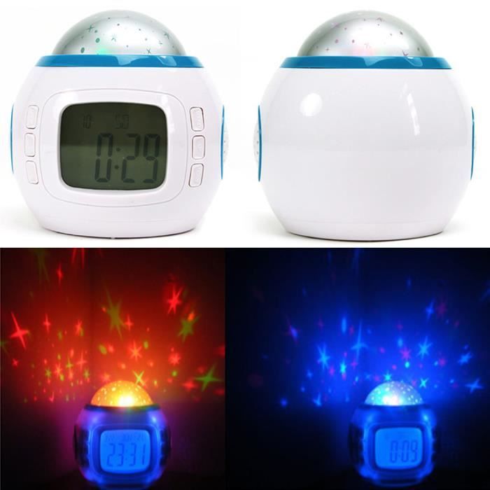 Projecteur De Lumiere De Nuit Chambre Bebe Ciel Etoile Pour Enfants Lampe De Nuit Reveil De Musique Du Chambre A Coucher Cdiscount Maison