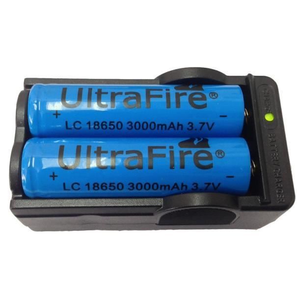 CHARGEUR TELEPHONE 2 x Ultrafire 18650 4200mAh 3.7V batterie rechargeable +  chargeur WDD60225284_pocket - Cdiscount Bricolage