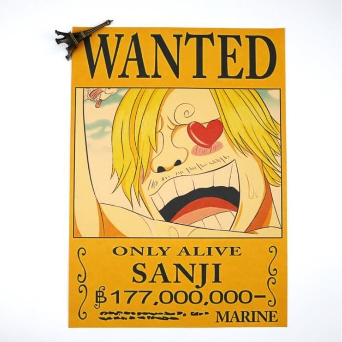 Br2601 Anime Japonais Sanji Mur De Bande Dessinee One Piece Poster Papier Kraft Barre D Affiche Accueil Mur Art Peinture Decal Cdiscount Maison