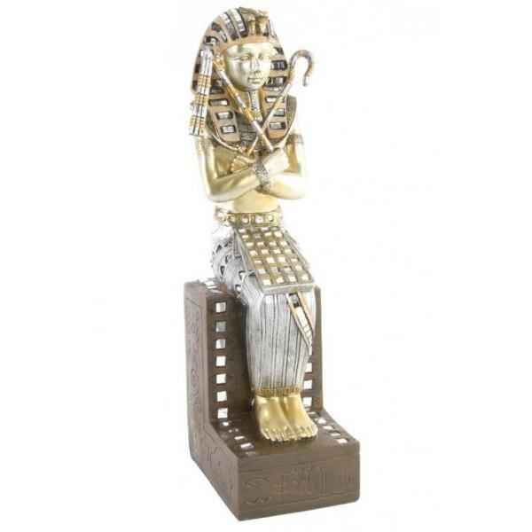 Statuette Pharaon Toutankhamon - 36 Cm Hauteur - Résine Dorée - Décoration Égyptienne - Neuf