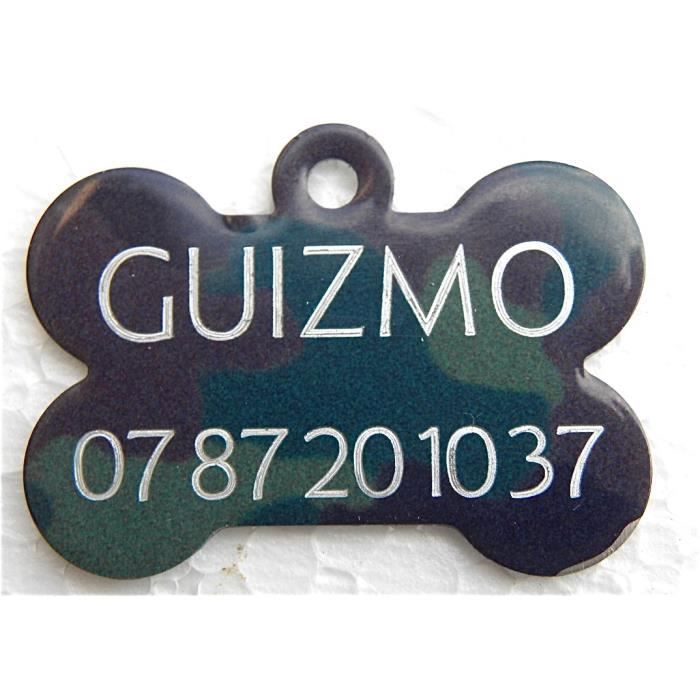 1 MÉDAILLE gravée pour chien OS camouflage personnalisation