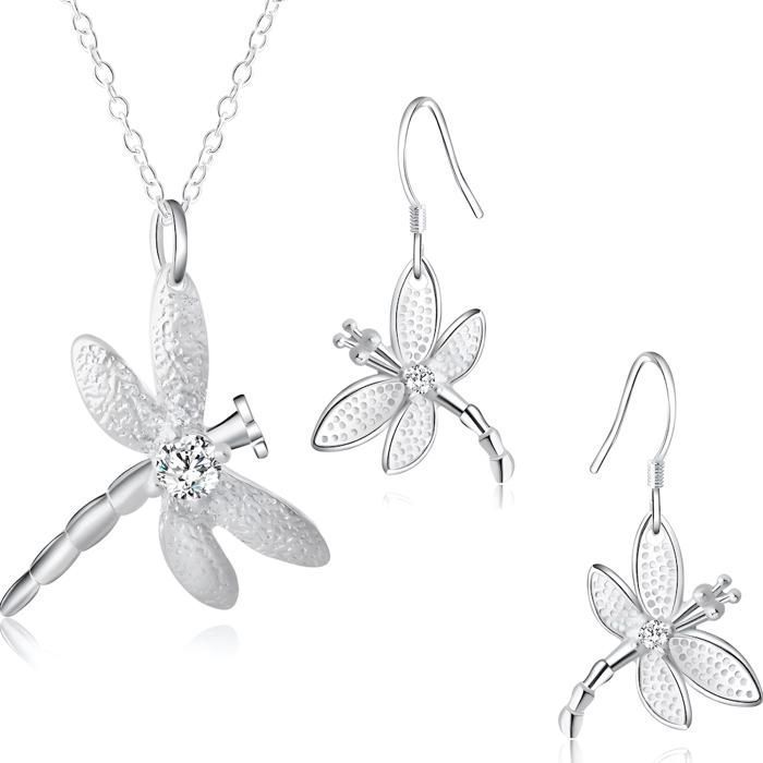 PARURE FEMME BIJOUX mariage ton argent rideau de cristal clair EUR 49,90 - FR