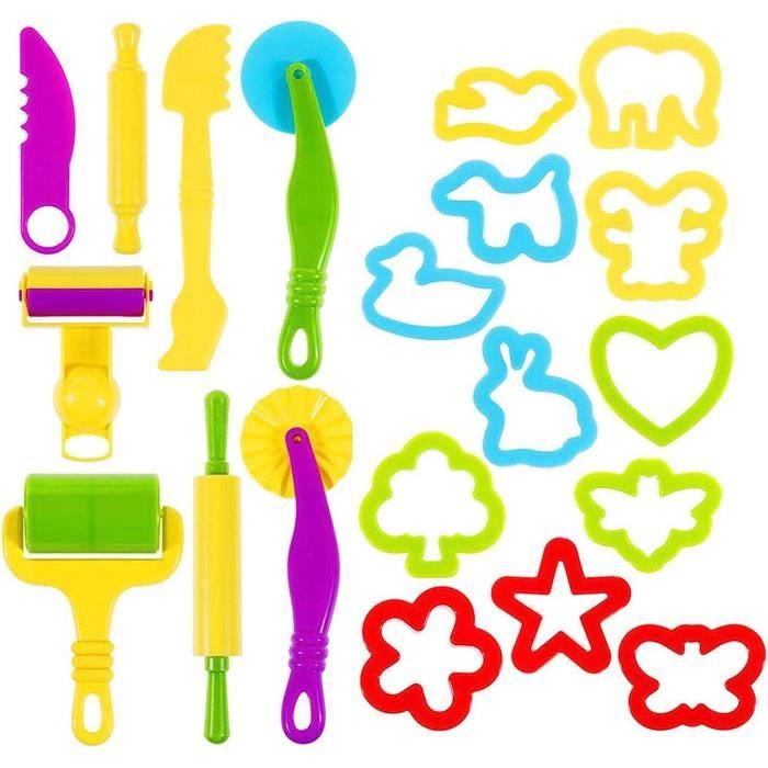Jiosdo Lot de 53 outils de pâte à modeler pour enfants, outils de pâte à modeler et emporte