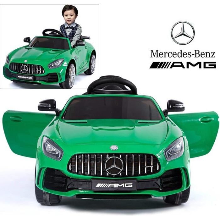 Voiture Electrique Enfant Injusa Mercedes Amg Gtr 2 Places Vert