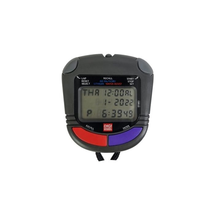 Chronomètre DIGI SPORT DTM60S - 60 mémoires - Blanc - Multisport ...